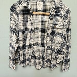 Billabong Black and White Plaid Shirt